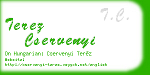 terez cservenyi business card